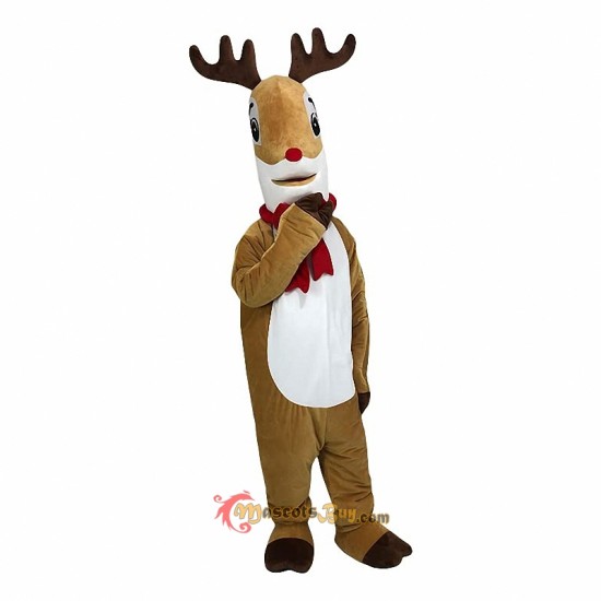 Yellow Brown Elk Deer Mascot Costume Cosplay