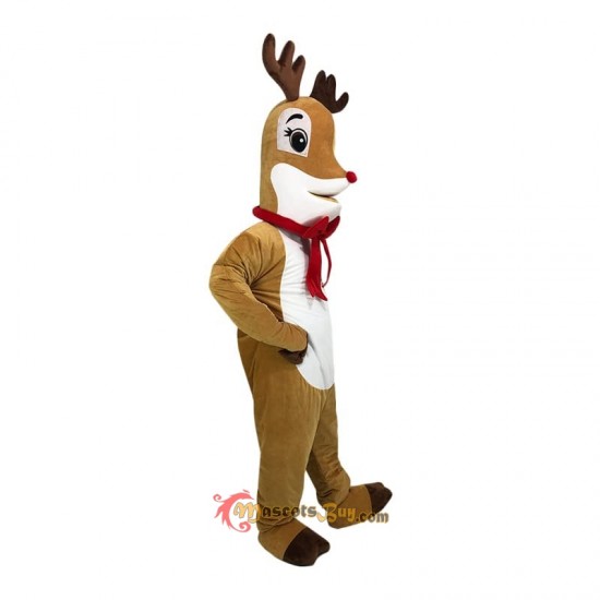 Yellow Brown Elk Deer Mascot Costume Cosplay