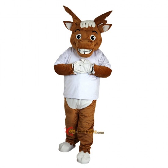 Yellow Brown Elk Moose Wapiti Mascot Costume Cosplay