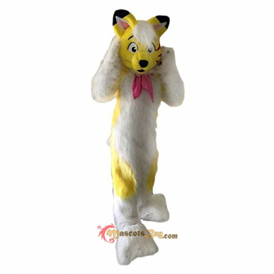 Yellow Fox Dog Husky Mascot Costume Cosplay