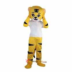 Yellow Sport Tiger Mascot Costume Cosplay